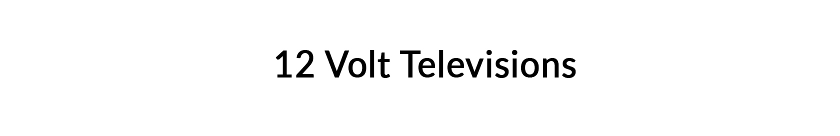 12 Volt Televisions